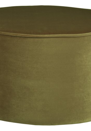 WOOOD Sara lav puff, rund - armygrnn polyesterflyel (60)