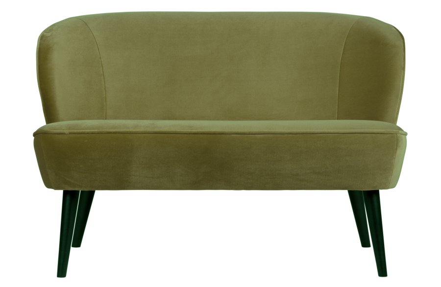 WOOOD Sara liten sofa - armygrnn polyesterflyel og tre