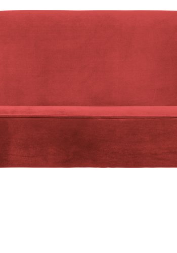 WOOOD Sara liten sofa - bringebrrd polyesterflyel og tre