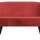 WOOOD Sara liten sofa - bringebrrd polyesterflyel og tre