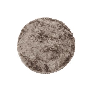 WOOOD Collection teppe, rundt - nougat polyester (200)