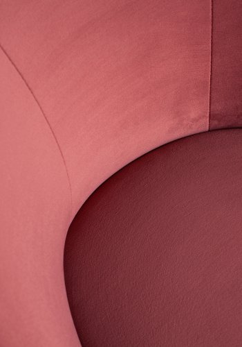 WOOOD Vogue lenestol - rdbrun flyelspolyester og svart metall