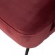 WOOOD Vogue lenestol - rdbrun flyelspolyester og svart metall