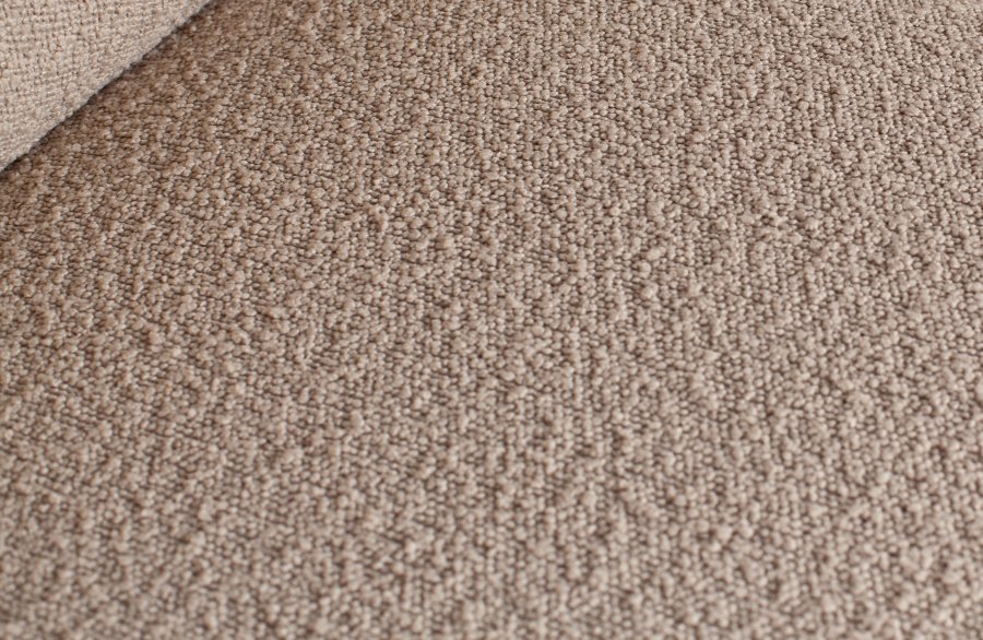 WOOOD Statement hjrnesofa, hyre - beige bouclé vevd stoff