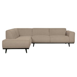 WOOOD Statement hjrnesofa, venstre - beige bouclé vvet stof