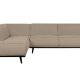 WOOOD Statement hjrnesofa, venstre - beige bouclé vevd stoff