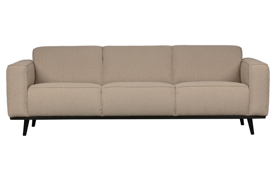 WOOOD Statement 3-seters sofa - beige bouclé vevd stoff