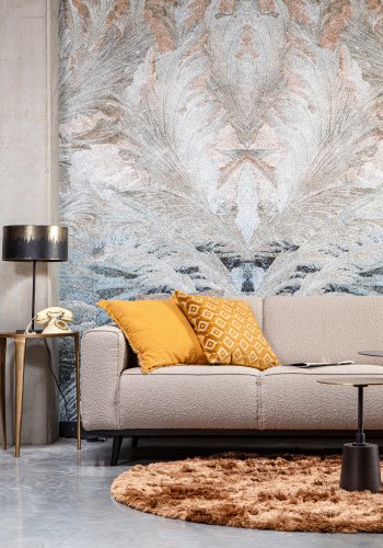 WOOOD Statement 3-seters sofa - beige bouclé vevd stoff