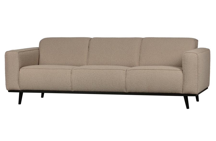 WOOOD Statement 3-seters sofa - beige bouclé vevd stoff