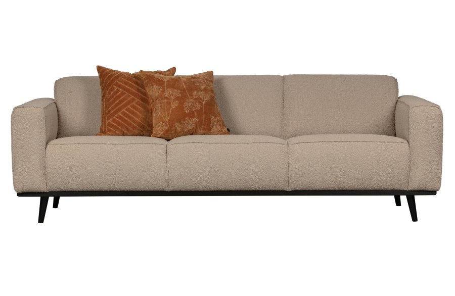 WOOOD Statement 3-seters sofa - beige bouclé vevd stoff