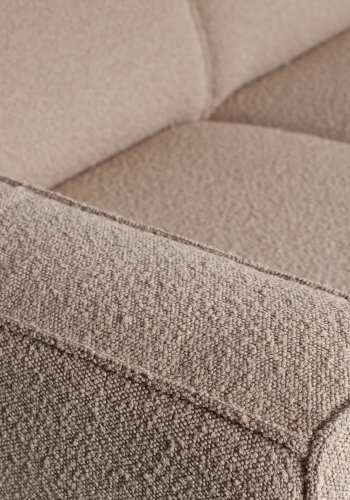WOOOD Statement 3-seters sofa - beige bouclé vevd stoff