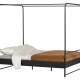 VTWONEN Barneseng med kyeseng, med lamellbunn i metall, uten madrass - svart stl (160x200)