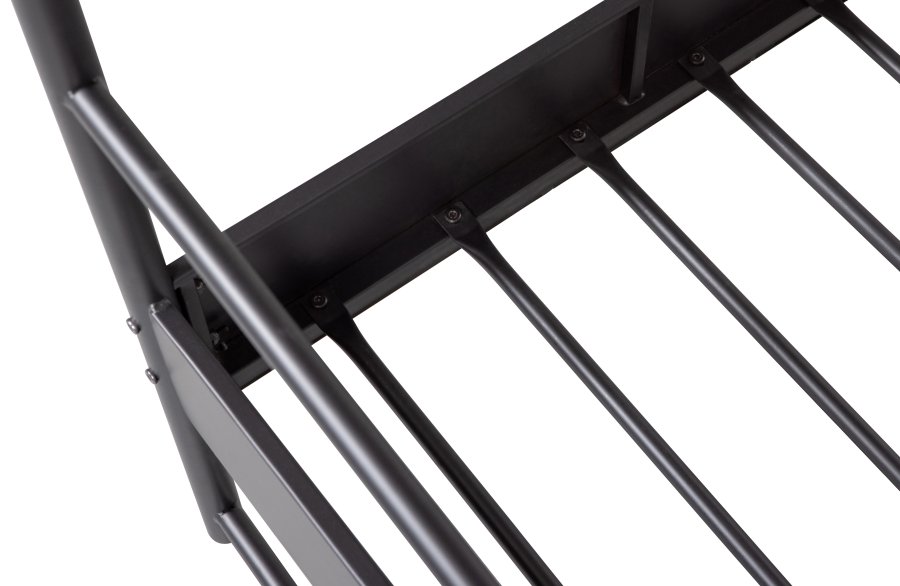 VTWONEN Barneseng med kyeseng, med lamellbunn i metall, uten madrass - svart stl (160x200)