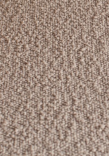 WOOOD Statement puff, rektangulr - beige bouclé vevd stoff (80x55)
