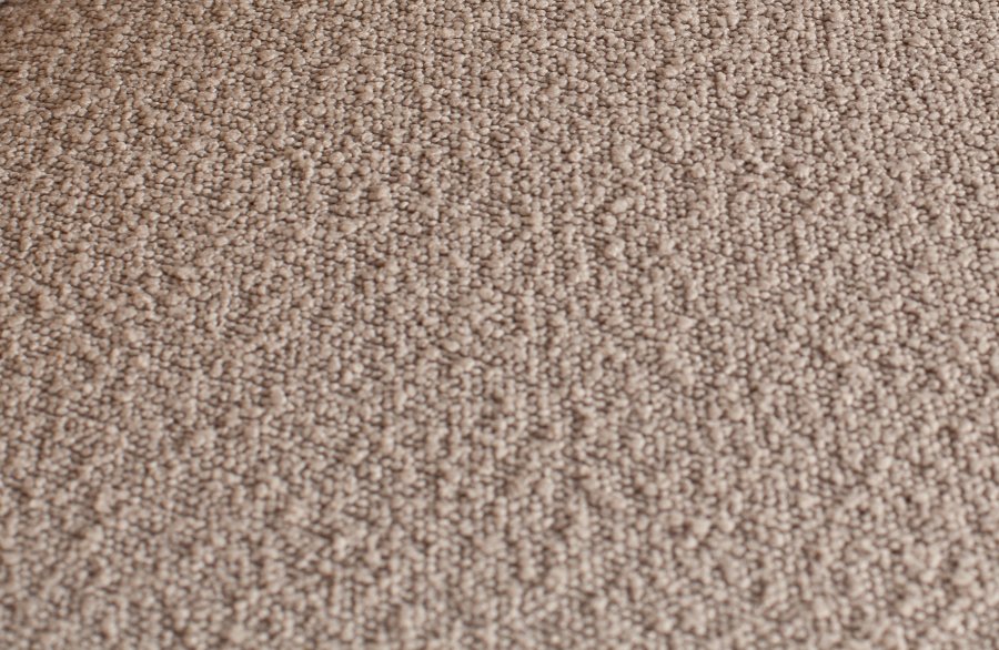 WOOOD Statement puff, rektangulr - beige bouclé vevd stoff (80x55)