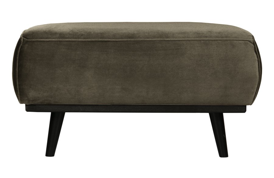 WOOOD Statement puff, rektangulr - varm grnn flyel (80x55)