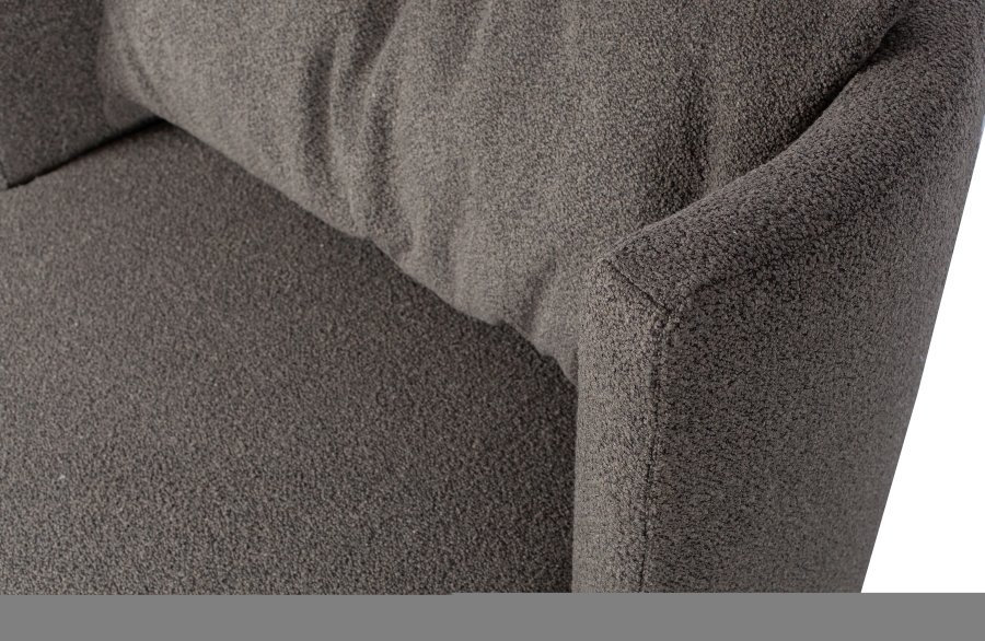 VTWONEN Explore lenestol - brunt boucléstoff og plast