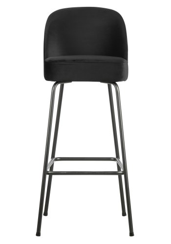 WOOOD Vogue barkrakk, med ryggsttte og fotsttte - svart flyelspolyester og svart metall