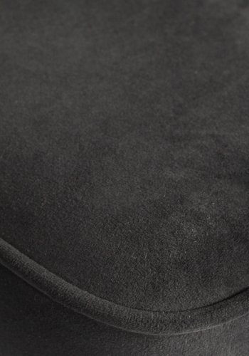 WOOOD Vogue barkrakk, med ryggsttte og fotsttte - svart flyelspolyester og svart metall