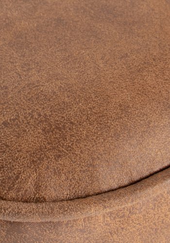 WOOOD Vogue barkrakk, med ryggsttte og fotsttte - konjakkstoff og sort metall