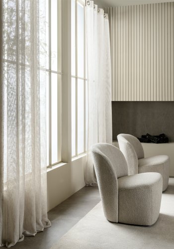 VTWONEN Lofty lenestol - naturlig bouclé-stoff