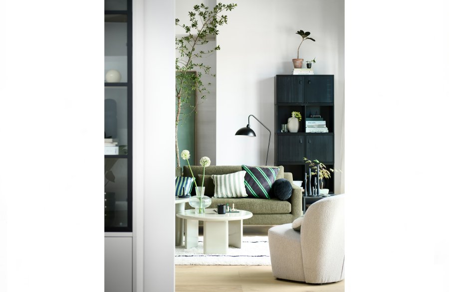 VTWONEN Lofty lenestol - naturlig bouclé-stoff