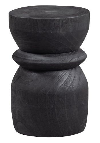 WOOOD Bikkel krakk, rund - svart paulownia tre (28)