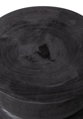 WOOOD Bikkel krakk, rund - svart paulownia tre (28)