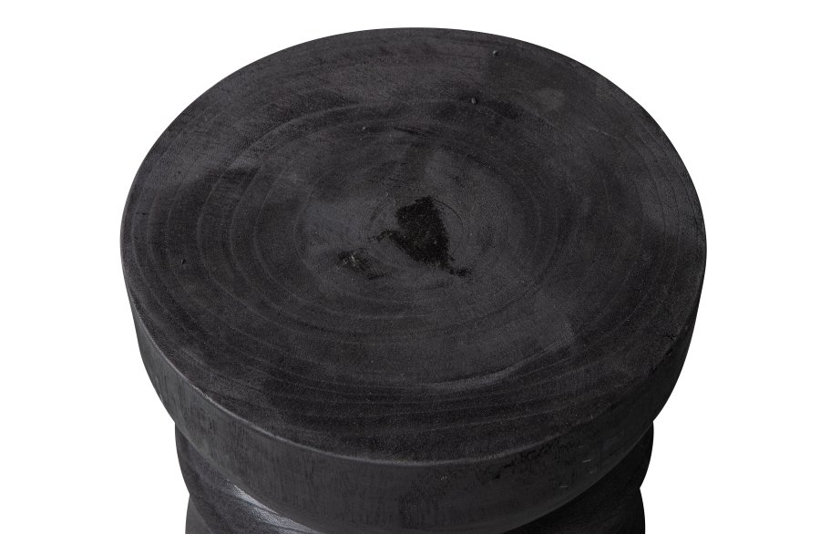 WOOOD Bikkel krakk, rund - svart paulownia tre (28)