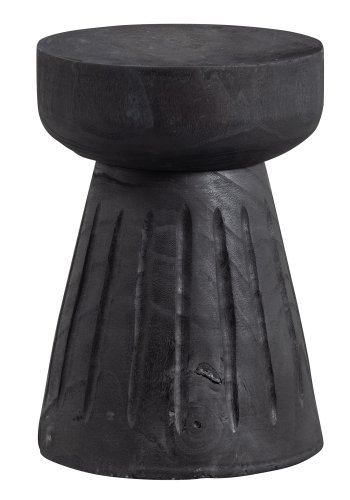 WOOOD Borre krakk, rund - svart paulownia-tre (28)