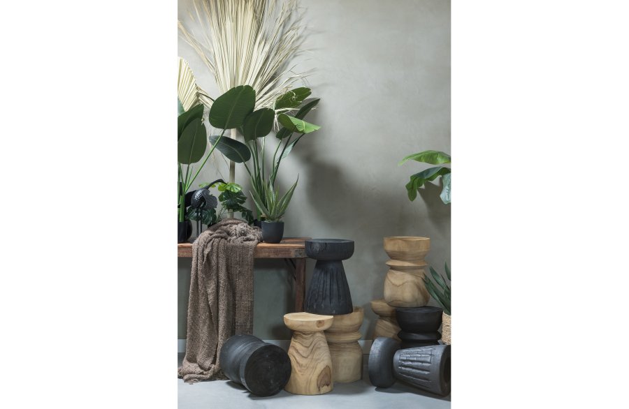 WOOOD Borre krakk, rund - svart paulownia-tre (28)