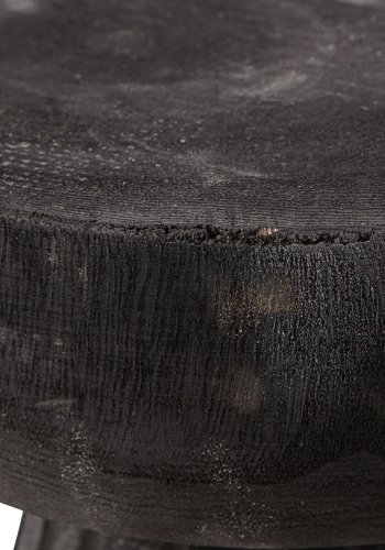 WOOOD Borre krakk, rund - svart paulownia-tre (28)