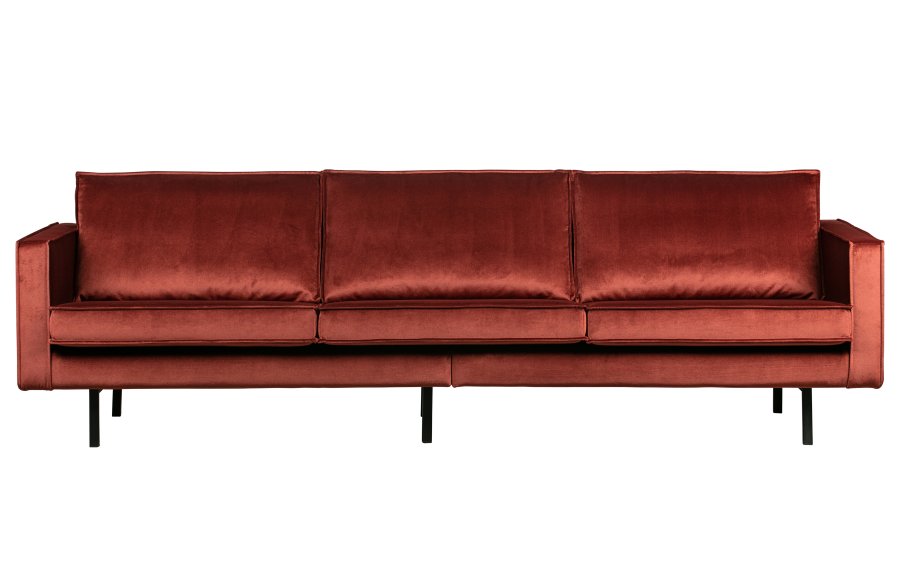 WOOOD Rodeo 3-seters sofa - kastanje flyel