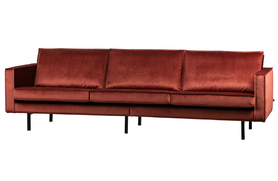 WOOOD Rodeo 3-seters sofa - kastanje flyel