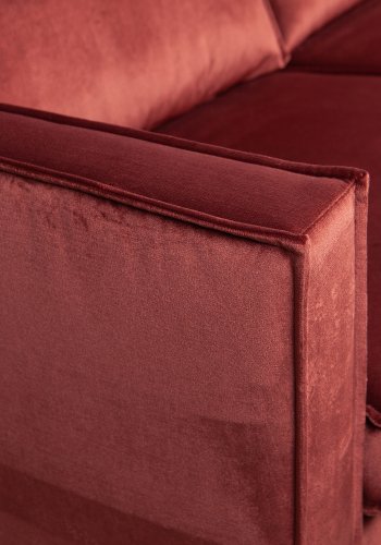 WOOOD Rodeo 3-seters sofa - kastanje flyel