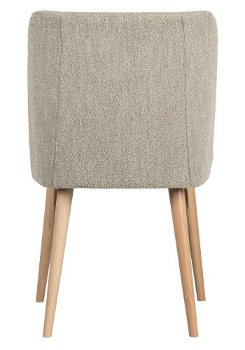 VTWONEN Force spisebordstol - naturlig bouclé-stoff og naturlig bketre