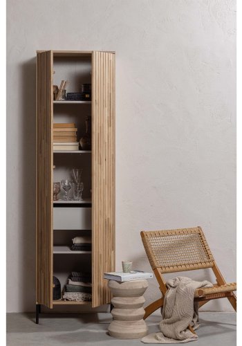 WOOOD Lois f&auml;llbar utomhusstol - naturlig polyeten och eukalyptustr&auml;