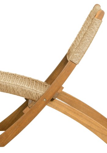 WOOOD Lois f&auml;llbar utomhusstol - naturlig polyeten och eukalyptustr&auml;