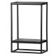 WOOOD Febe vegghylle, for innendrs og utendrs bruk, rektangulr - sort metall