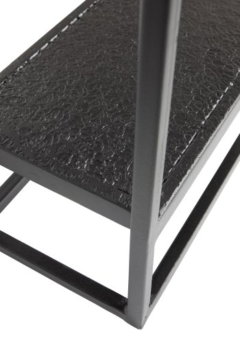 WOOOD Febe vegghylle, for innendrs og utendrs bruk, rektangulr - sort metall