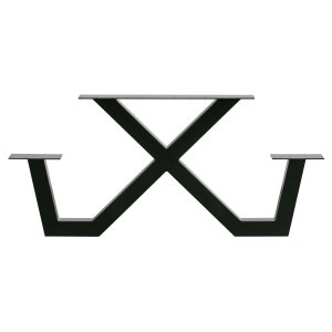 WOOOD EXKLUSIVT Tablo Outdoor Picnic X Underrede för picknickbord - Black Metal - 1 stk