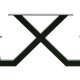 WOOOD EKSKLUSIVT Tablo Outdoor Picnic X Base for Picnic Bord - Black Metal - 1 styck