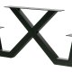 WOOOD EKSKLUSIVT Tablo Outdoor Picnic X Base for Picnic Bord - Black Metal - 1 styck