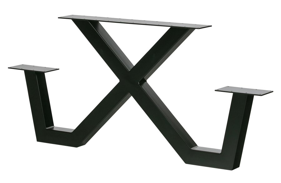 WOOOD EKSKLUSIVT Tablo Outdoor Picnic X Base for Picnic Bord - Black Metal - 1 styck