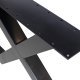 WOOOD EKSKLUSIVT Tablo Outdoor Picnic X Base for Picnic Bord - Black Metal - 1 styck