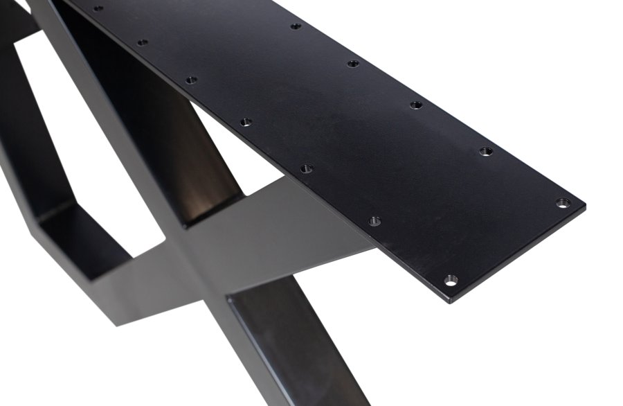 WOOOD EKSKLUSIVT Tablo Outdoor Picnic X Base for Picnic Bord - Black Metal - 1 styck