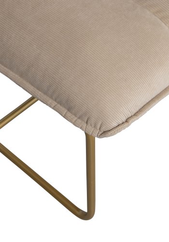 WOOOD Fie lenestol - ekte polyesterflyel og gullmetall