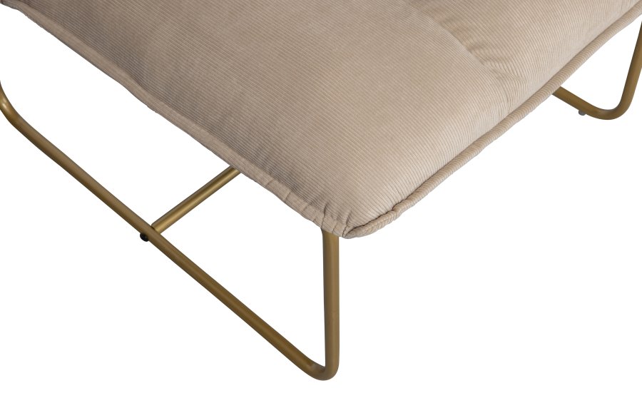 WOOOD Fie lenestol - ekte polyesterflyel og gullmetall