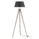 WOOOD EKSKLUSIV Omar gulvlampe - stoff og svart bambus