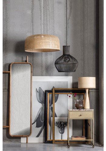 WOOOD Lunar bordlampe - naturlig bambus